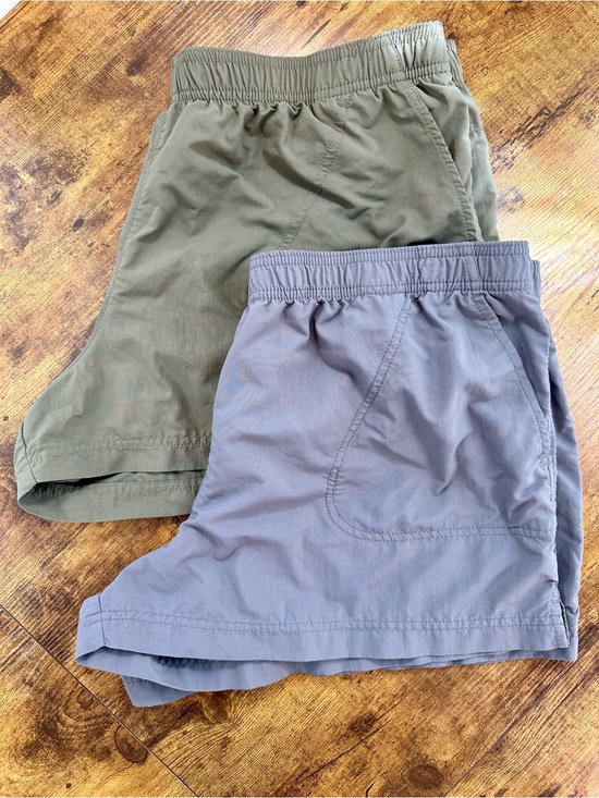 Columbia Pants - 2 Pair Columbia Women's Sandy River Shorts 3” Inseam, Stone Green, City Grey, XL